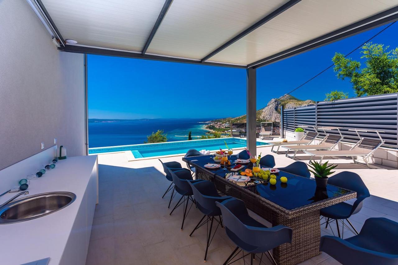 Villa Belvedere With Heated Pool, Billiards, Media Room, Sea Views,10 Pax Omis Exterior photo